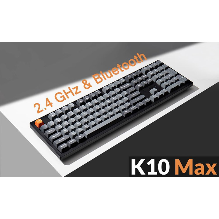 خرید کیبورد Keychron K10 Max RGB - بی‌سیم - سوییچ مکانیکی Super Red با قابلیت تعویض سریع - سیاه